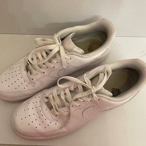 Nike Air - Air Force 1 White / White Leather Low Sneakers 315122-111 Men's sz 13